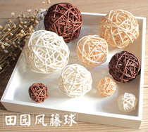 ins minimalist handmade field Garden Wind Rattan Ball Photo Props Background Cloth View Swing Piece Gourmet Life Shooting Decoration