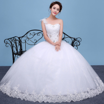 2018 New slim wedding dress shoulder bra bra bridal wedding beautiful wedding dress Korean version strap wedding