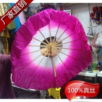 Rain flower dance fan 360 degrees silk fan gradual color rose red fan factory direct sales popular hot sale