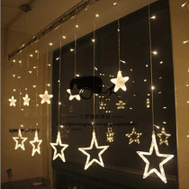 Photo studio wedding night scene photo props LED big five-pointed star curtain lights childrens shooting window decoration hanging lights