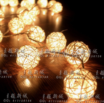 Studio Wedding photography props Night shooting decorative lights Creative warm light cane ball light string handmade line ball LED lights