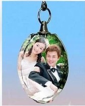 Crystal image photo making pendant pendant mobile phone Oval keychain necklace small souvenir