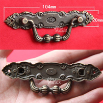 Classical Eu Style Drawer Pull Handle Retro American Furniture Cabinet Wardrobe Door Hardware Small Handle Bright Bronze