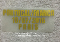2016 European Cup Final Portugal vs. France printed on the chest