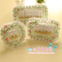 Fabric switch stickers wall stickers lace Korean version of pastoral color switch sets hipster bow switch stickers