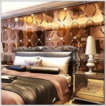 Custom Art Glass Parquet Goggles Background Wall Minimalist Eurostyle Light Lavish Living-room TV Sofa Restaurant Decoration