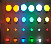 LED point light source outdoor waterproof 100MM12 light 5050 paste monochrome full color point light source exterior wall decorative light