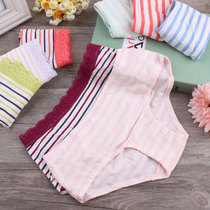 Spring Winter Modale Fresh Day Department Cute Teenage Pants Lace Lace Floral Lace Striped Sexy Low Waist Triangle Pants