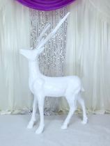 Wedding props new ornaments decorative fall not bad material white deer couple deer background decoration Wedding supplies Forest department