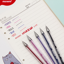 South Korea Muramei MONAMI 2068 0 38mm multi-color transparent square rod gel pen
