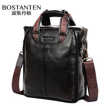 Bosdanton shoulder bag men leather business soft leather leather leather leather mens Hand bag hand holding leisure shoulder bag