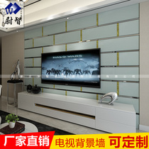 Art glass mirror background wall white paint gray mirror blasting Ice Flower glass promotion