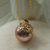 ★MERMORE★ Edison is right round pearl 14k gold pendant necklace