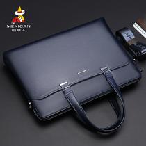 Scarecrow handbag male business leisure briefcase large capacity 14 inch computer bag bag with a single shoulder slung