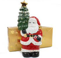 Hong Kong Sansheng Shiwan Ceramic Wine Bottle Santa Claus 500ml Collection Gift Wine Cabinet Display Decoration