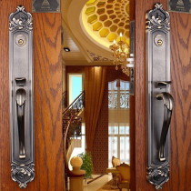 Shuangshan hardware Belvidi copper lock European antique black villa door door lock Black pure copper door lock