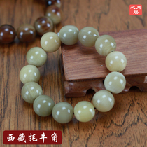 Tibetan Yak horn Buddha beads bracelet Rosary white water horn hand string horn hand string Buddha beads