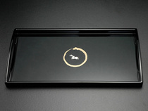 Japan Takaoka lacquerware sticker Platinum Bay Rabbit Coffee Tray Tea Tray Lacquered Tray 45cm Gift