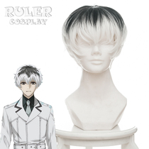 Tokyo Ghoul Ghoul: Sasaki Jin Muyan black gradient micro roll cos wig