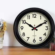 Modern simple mute round clock creative wall clock Living room clock Bedroom clock American household wall clock wall clock