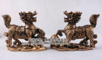 Table tea room home decoration furniture living room Zhaofu Qilin ornaments Buddhist Buddha copper large town house