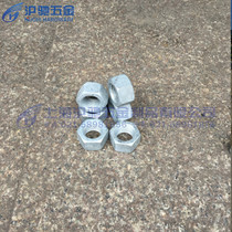 Spot supply 4 level hot galvanized hot dip galvanized hexagonal nut nut screw hat diffused nut M6 to M30