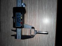 C2 atomic key embryo anti-theft door Crescent lock key embryo card front length 27 5mm width 7 9mm