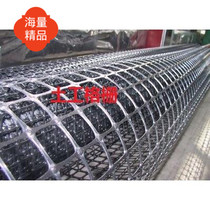 Steel-plastic glass fiber one-way two-way plastic geogrid slope protection subgrade engineering special grid square meter