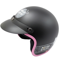 Hello kitty halfhood style safety helmet with enhanced anti-uv short lenses