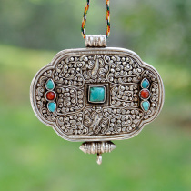 Exquisite Nepal handmade 925 sterling silver Gabu box sterling silver Gabu box Gabu box width 6 1cm