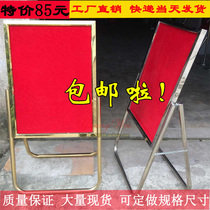 Outdoor L-shaped folding billboard stainless steel water card hotel sign display card Titanium welcome card poster stand