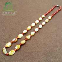 Xiao Yazhai Xinjiang seed necklace Boutique sprinkled Gympie Hetian Jade necklace Seed bare stone necklace