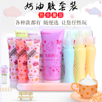 Girl heart mobile phone shell diy material package Cream glue set Cake diy handmade simulation jam glue set