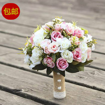 Chinese style 2021 wedding wedding bride hand bouquet real flower red flower ball simulation high-end European-style forest bridesmaid
