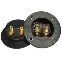 Crystal speaker audio junction box two-position round high-grade copper terminal empty Speaker body special wire box seat