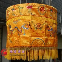 0 8m diameter yellow dragon Baogai Yellow Luo umbrella canopy Buddhist supplies block streamer canopy Buddha tent custom yellow Luo umbrella