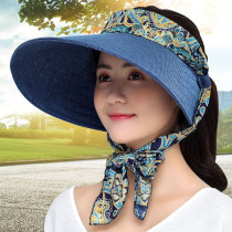 Sunscreen children Summer Korean version Foldable Leisure 100 hitch-free UV Air Top Sun Hat Sunhat