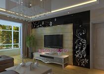 Customized special paint tempered art glass desktop corridor TV background wall 7 enjoy life Classic Black