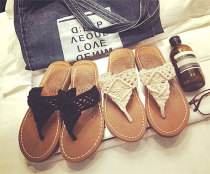 2022 Summer New Linen Weave Sweet Flat Bottom Herringbone Slippers Female Bohemian Clips Feet Cool Tug Sandals