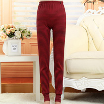 Hailin pure cotton women's special thickening middle aged women's autumn and winter mid waist pants warm cotton pants single long pants