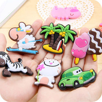 Creative cute animal refrigerator sticker magnet cartoon three-dimensional early education soft glue magnetic magnet Creative home 10g