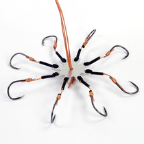 Fenghan fish hook flap hook bait cake explosion hook Fishing supplies 8 claw hook fishing gear anti-entanglement cake hook Bran cake hook