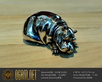 Orgema Sterling Silver 925 Sterling Silver SIL-0375 New Edition Silver Hippo Spot Special