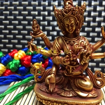 Fengsheng Buddha Workshop Nepal imports pure handmade copper red copper all gilt gold Zunsheng Buddha statue