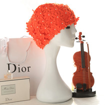 Thickened three-dimensional petals handmade flowers European and American fashion cloth swimming cap comfortable not long hair large casual ear protection