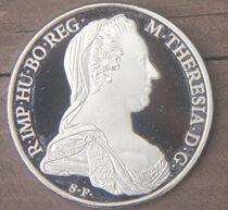 Commemorative medal Silver-plated Queen Theresias Great Nanny Austro-Hungarian Coin diameter of about 40mm