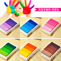 Baby Footprint Scaffolding Mud Memorabilia Children's Finger Painting Color Printing Mud Platform Washable Children's Hands Footprint Mud Memorabilia