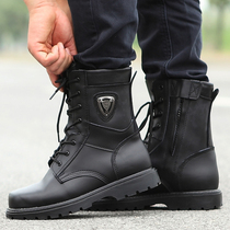 Martin Boots Mens Special Soldiers Combat Boots Men High Help Genuine Leather Army Hook Shoes Outdoor Locomotive Tooling Land War Leather Boots