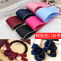 South Korea imported bilateral cotton belt diy bow hair decoration material handmade jewelry accessories thick texture