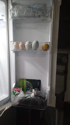 Homa/奥马 BCD-403DH/B冰箱双开门变频 十字对开家用薄四开门冰箱